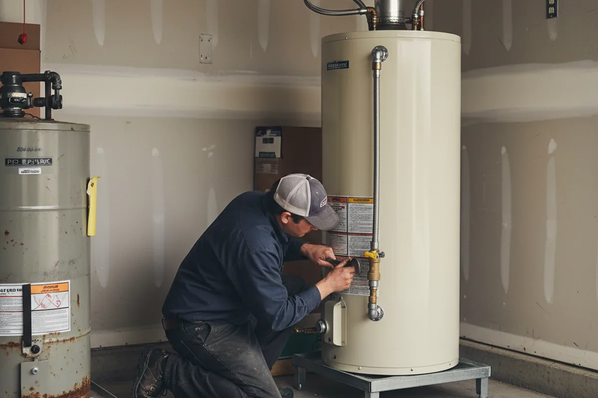 Water heater and shutoff valve replacement in Cotton Plant