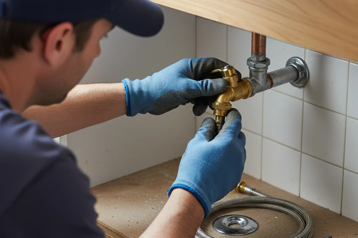 Shutoff valve and fitting work during Faucet and Fixture Repair in Cotton Plant